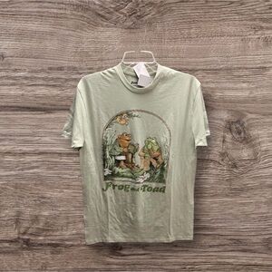 Frog and Toad Mens T-Shirt Short Sleeve Medium Reading Books
